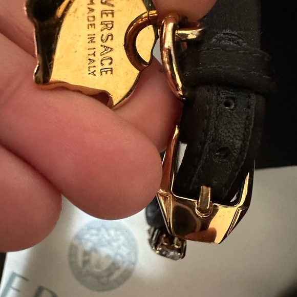 Versace Sandals 9.5 Black. Authentic Aevitas Medusa Crystal Ankle-Strap Platform - Picture 4 of 13